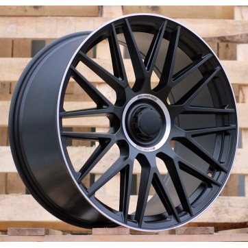Джанта R20x9  5X112  ET  45  66.6  Y0207  (YF1118)  Black Half Matt+Polished Lip (BLHMPL)  For MER  (P2)  (HYBRID FORGED Rear+Front)