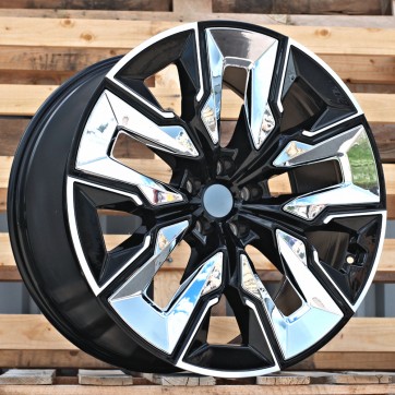 Джанта R21x10.5  5X112  ET  44  66.6  H3447F  Black Polished (MB)  Fits for BMW  (A)  (HYBRID FORGED + Chrome Rear+Front)