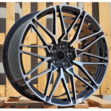 Джанта R21x11.5  5X120  ET  38  74.1  B5771  Black Polished (MB)  Fits for BMW  (P2+K4)  (Rear+Front)