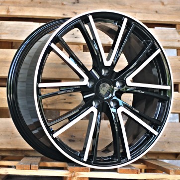 Джанта R21x11  5X130  ET  65  71.6  CQRGW1058  (FB0618J)  Black Polished (MB)  Fits for PORCH  (K7)  (FORGED (Rear+Front))