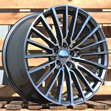 Джанта R21x8.5  5X112  ET  25  66.6  B5569  (IN0419)  Grey Polished (MG)  Fits for BMW  (Z5)  (Front+Rear)