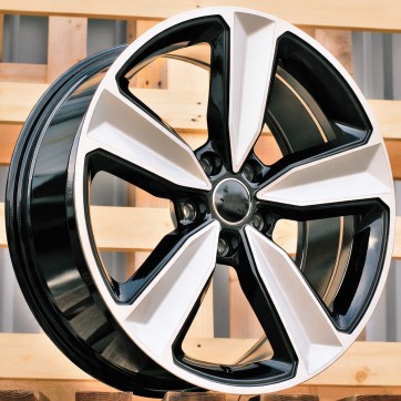 Джанта R21x9  5X112  ET  30  66.5  A5470  (FBX057)  Black Polished (MB)  For AUD  (P2)  (Milling HYBRID FORGED)