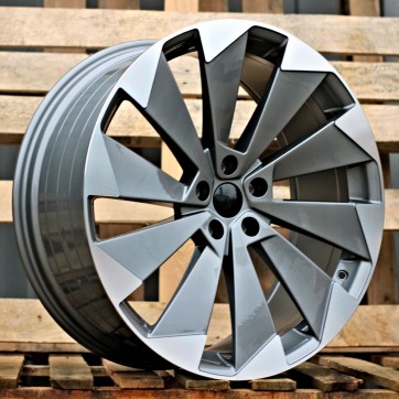 Джанта R21x9  5X112  ET  42  57.1  I1141  Grey Polished (MG)  Fits for SKODA  (K7)  Enyaq (Front+Rear))