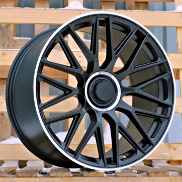 Джанта R22x10  5X112  ET  45  66.6  B1766  Black Half Matt+Polished Lip (BLHMPL)  Fits for MER  (P+Z3+Z1+Z2)  (Front+Rear)