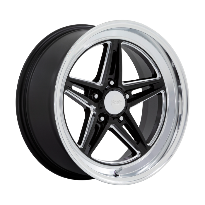Джанта American Racing Vintage VN514 GROOVE 18X10 5x120.65 ET 0 72.56 GLOSS BLACK MILLED W/ DIAMOND CUT LIP