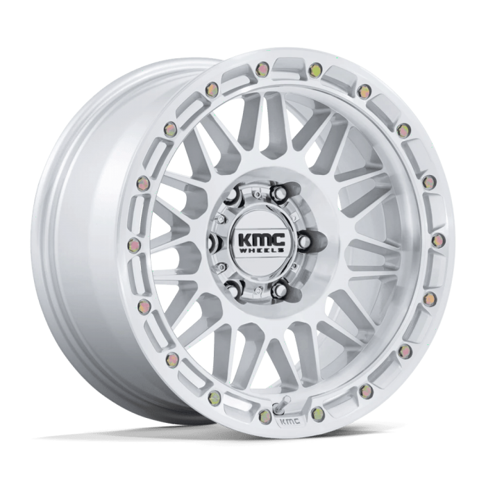 Джанта KMC KM555 ATTACK 17X8.5 5x127 ET 25 71.50 GLOSS SILVER W/ MACHINED FACE