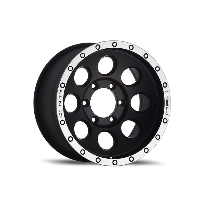 Джанта LENSO MAX - 1 9.0x17 6/139.7 ET 0 106 Черен мат с полиран ръб