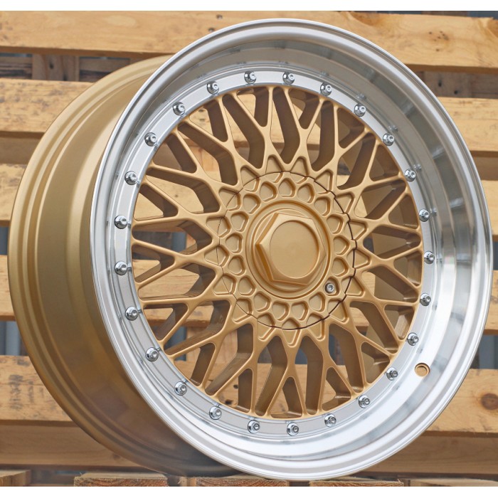Джанта R14x6.5  4X100  ET  35  73.1  BY479  (BK5616)  Gold+Polished (YP)  Fits for RACIN  (R+L1)  (Style RacingLine)