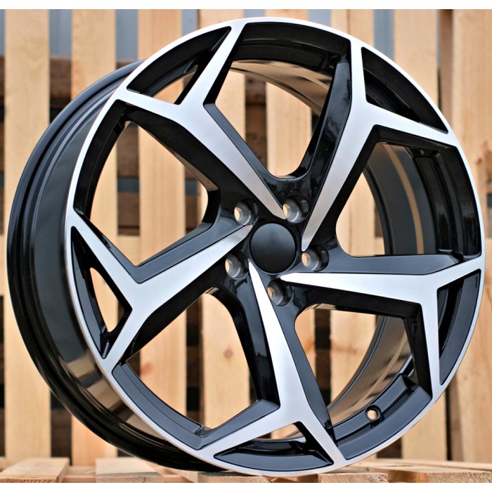 Джанта R14x6  5X100  ET  35  57.1  B5340  Black Polished (MB)  Fits for VW  (R+D1)