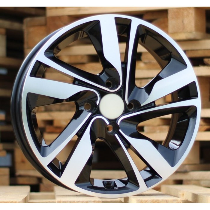 Джанта R15x6  4X100  ET  46  54.1  BK813  Black Polished (MB)  Fits for HYUND  (D1+R)