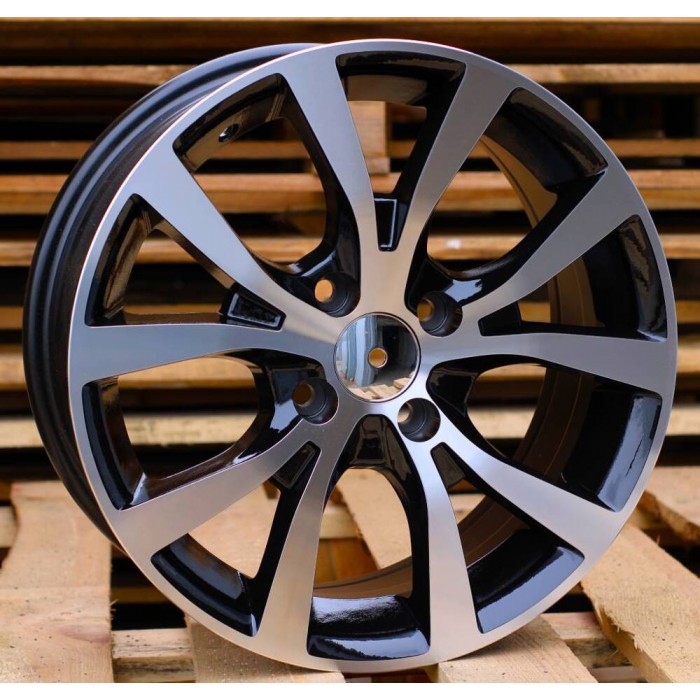 Джанта R15x6.5  4X100  ET  40  54.1  BK715  Black Polished (MB)  Fits for HYUND  (R)