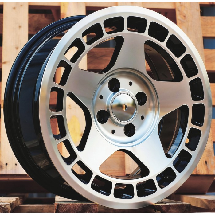 Джанта R15x7  4X100  ET  24  57.1  BK927  Black Polished (MB)  Fits for RACIN  (L6)