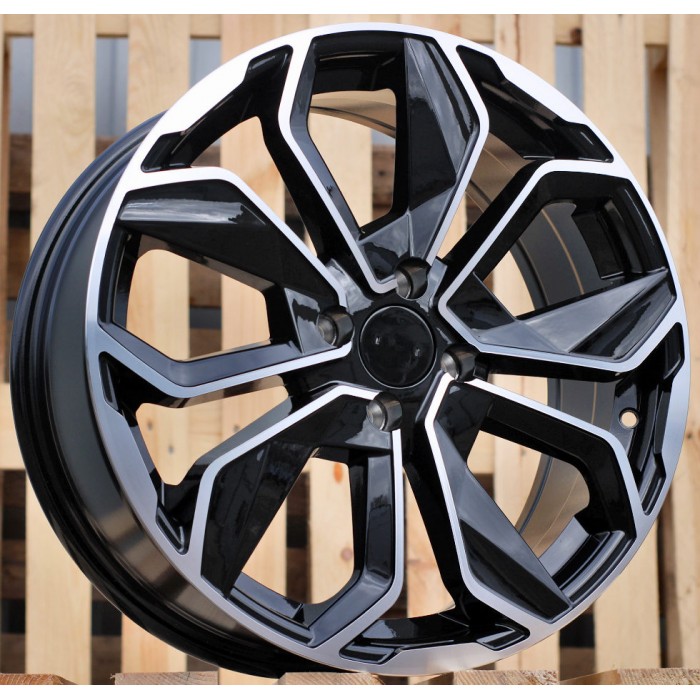 Джанта R16x6.5  4X100  ET  37  60.1  B5296  Black Polished (MB)  Fits for RENAU  (R+L6+K2)