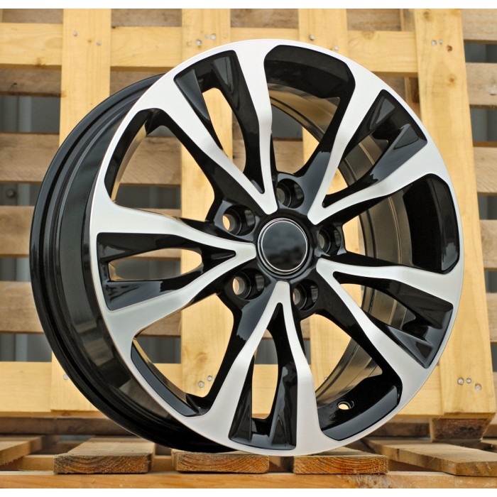 Джанта R16x6.5  5X114.3  ET  40  60.1  B5212  Black Polished (MB)  Fits for TOYOT  (R+P)