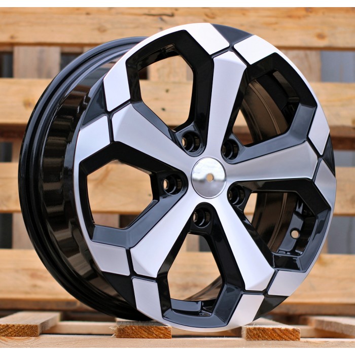 Джанта R16x6.5  5X114.3  ET  45  66.1  Y1274  Black Polished (MB)  Fits for DACIA  (R+D5)  (NEW Model)