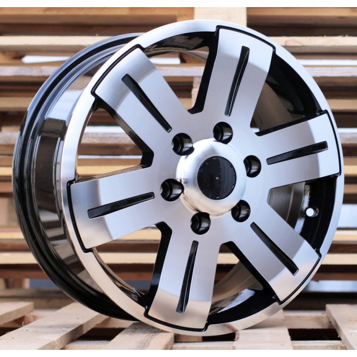 Джанта R16x7  6X125  ET  55  74.1  BK562  Black Polished (MB)  Fits for RACIN  (R+P2)  (IVECO Daily (max 1400kg)4X4)