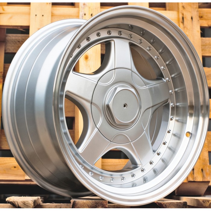 Джанта R17x10  5X120  ET  20  74.1  7813R  Silver+Polished Lip (SP)  Fits for BMW  (Z7)  (Racingline Rear+Front)