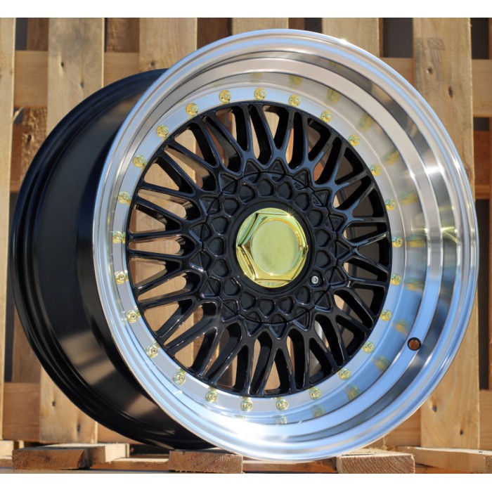 Джанта R17x7.5  10X112/120  ET  35  74.1  BY479  (XF135)  Black+Polished Lip (BLPL)  Fits for RACIN  (P2)  (BBS Style)
