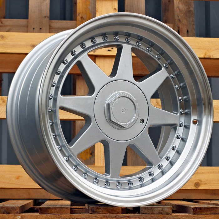 Джанта R17x7.5  4X100  ET  30  57.1  7905F  Silver+Polished Lip (SP)  Fits for RACIN  (Z6)  (HARTGE Style)
