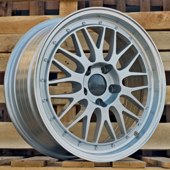 Джанта R17x7.5  4X100  ET  35  67.1  A1025  (3S215)  Silver+Polished Lip (SP)  Fits for RACIN  (P)  (HYBRID FORGED BBS Style)