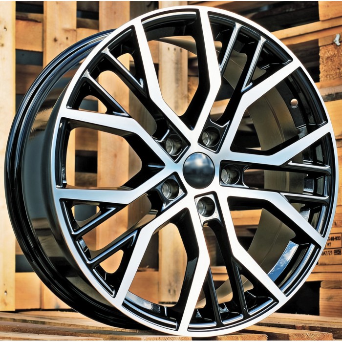 Джанта R17x7.5  5X100  ET  40  57.1  BK713  (FBX461)  Black Polished (MB)  Fits for VW  (P1)  (HYBRID FORGED)