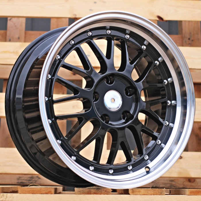 Джанта R17x7.5  5X120  ET  34  72.6  A1025  Black+Polished Lip (BLPL)  Fits for RACIN  (P)  (Style RacingLine)