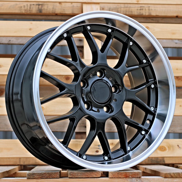 Джанта R17x7.5  5X120  ET  35  72.6  BY773  Black+Polished Lip (BLPL)  Fits for BMW  (P+P2+Z2+Z3)  (Style RacingLine)
