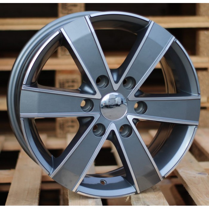 Джанта R17x7  6X120  ET  50  74.5  BK474  Grey Polished (MG)  For FORD  (P)  ((max 1250kg)4X4)