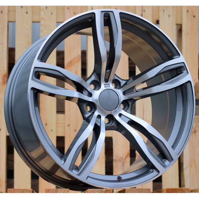 Джанта R17x8  5X120  ET  20  74.1  E492  (BK5728)  Grey Polished (MG)  Fits for BMW  (P)
