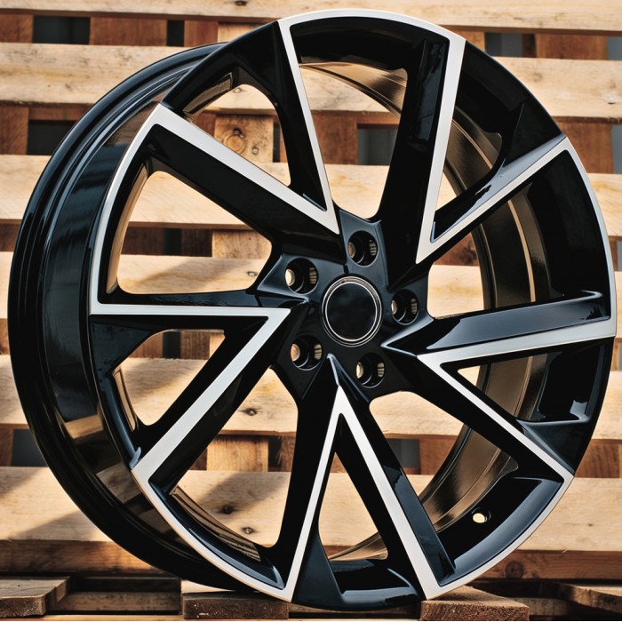 Джанта R18x7.5  5X100  ET  46  57.1  FE181  (IN0262)  Black Polished (MB)  Fits for SKODA  (A)