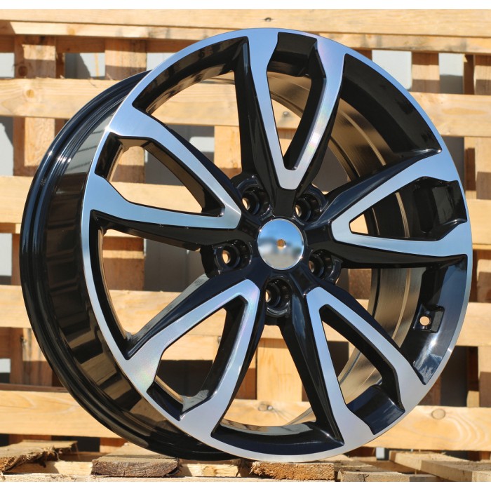 Джанта R18x7.5  5X114.3  ET  49.5  67.1  BY994  Black Polished (MB)  For RACIN  (Z1)