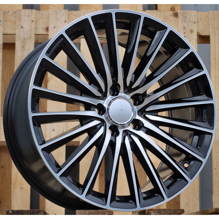 Джанта R18x8.5  5X112  ET  52  66.6  B5909  (3S5909)  Black Polished (MB)  Fits for MER  (K2+P)  (HYBRID FORGED)