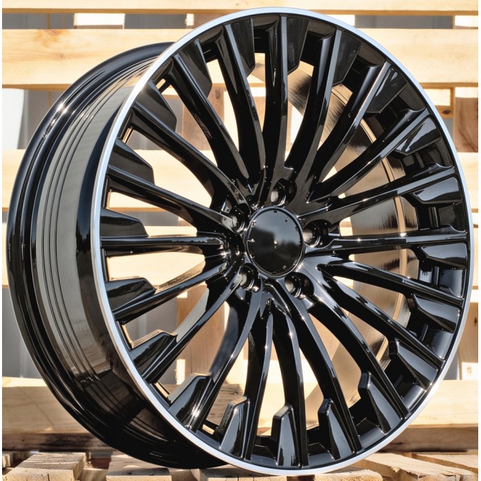 Джанта R18x8  5X112  ET  35  66.6  FBX132  Black+Polished Lip (BLPL)  Fits for MER  (Z6)  (HYBRID FORGED)