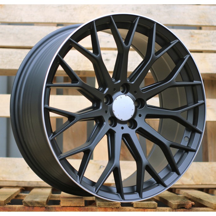 Джанта R18x8  5X112  ET  43  66.6  YS1180  (FLB002)  Black Half Matt+Polished Lip (BLHMPL)  Fits for MER  (Z5+P1)  (HYBRID FORGED)