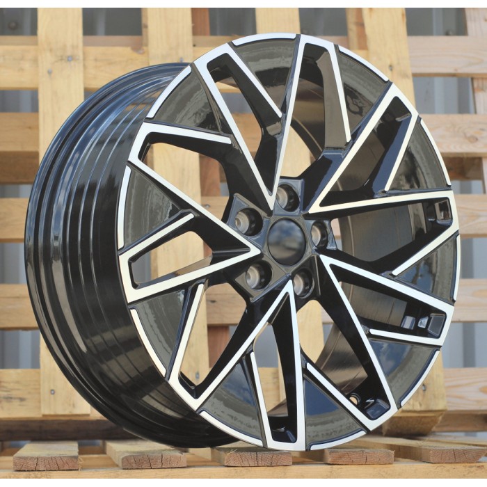 Джанта R18x8  5X112  ET  44  57.1  YF0444  Black Polished (MB)  Fits for SKODA  (K7+Z5)  (HYBRID FORGED)