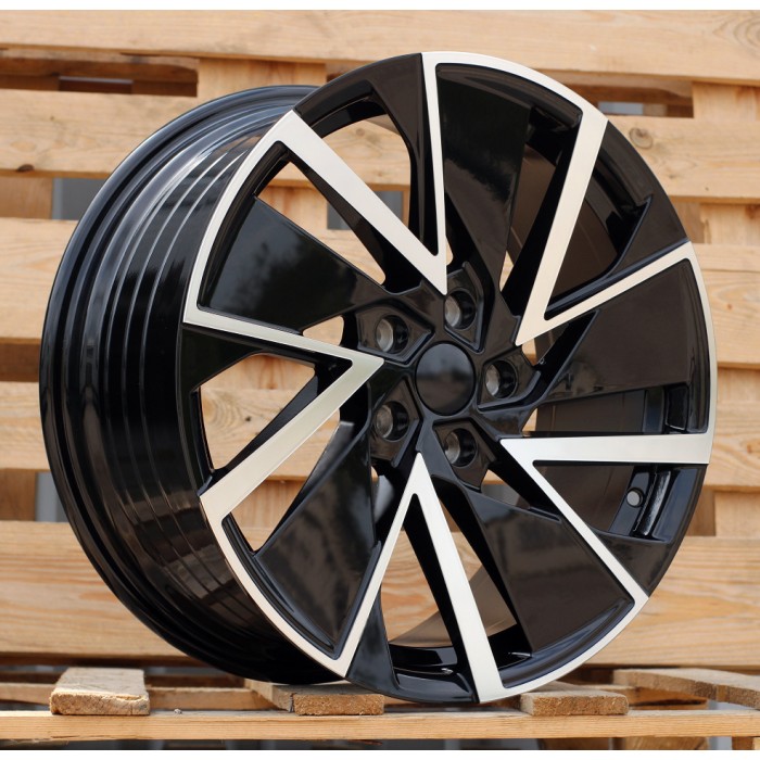 Джанта R18x8  5X112  ET  45  57.1  YF0445  Black Polished (MB)  Fits for SKODA  (M+Z5)  (HYBRID FORGED)