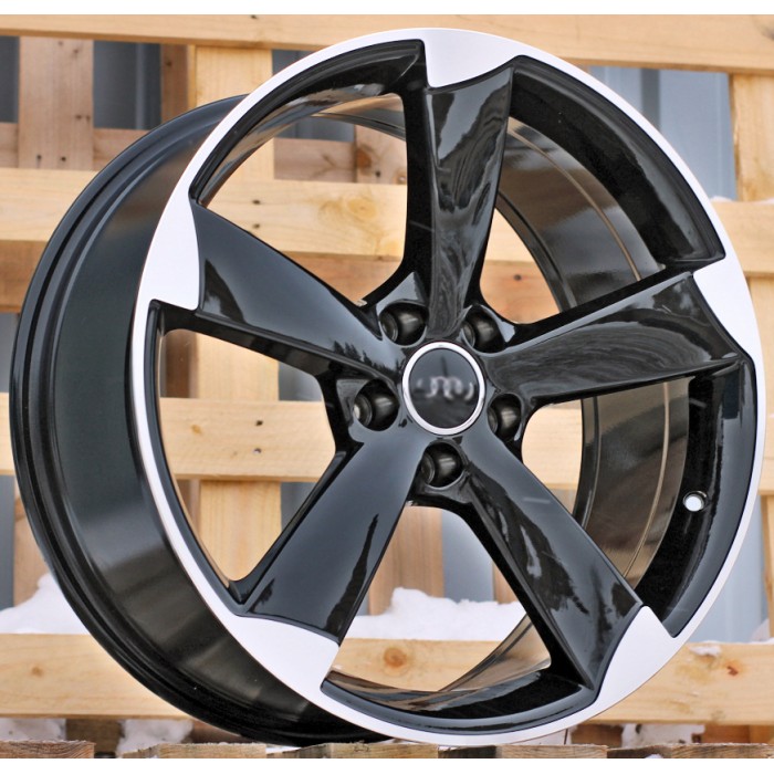 Джанта R18x8  5X112  ET  45  66.5  BK217  (FBX341)  Black Polished (MB)  Fits for AUD  (M)  (HYBRID FORGED)