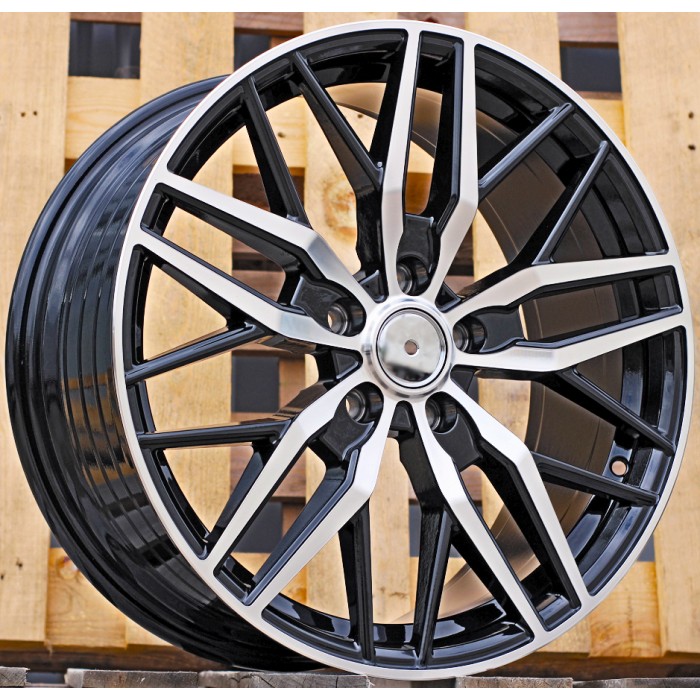 Джанта R18x8  5X112  ET  52  66.6  HF5230  (YF0492)  Black Polished (MB)  Fits for MER  (Z7)  (HYBRID FORGED Fit for V-Class/Vito 1050kg 4X4)