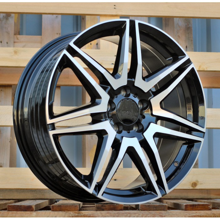 Джанта R18x8  5X112  ET  52  66.6  YF7075  Black Polished (MB)  Fits for MER  (Z7)  (HYBRID FORGED Fit for V-Class/Vito 1075kg 4x4)
