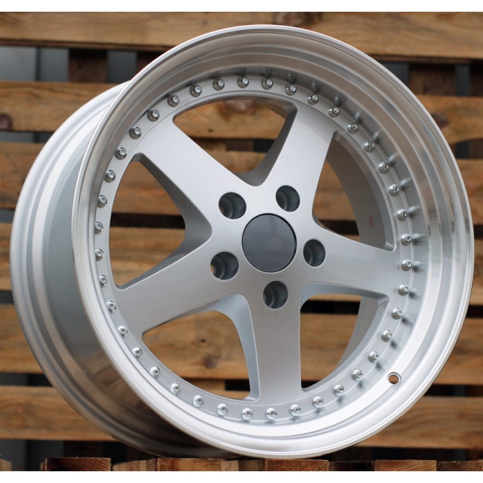 Джанта R18x9.5  5X120  ET  35  72.6  B1161  Silver+Polished Lip (SP)  Fits for BMW  (P+Z2)  (Rear+Front)