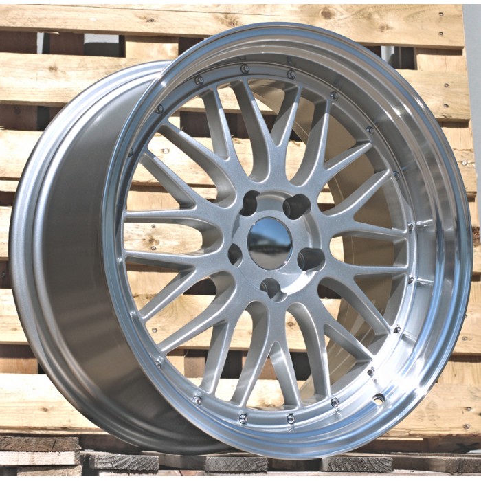 Джанта R19x8.5  5X120  ET  33  72.6  BK848  Silver+Polished Lip (SP)  Fits for BMW  (K4+Z7)  (BBS Style Rear+Front)