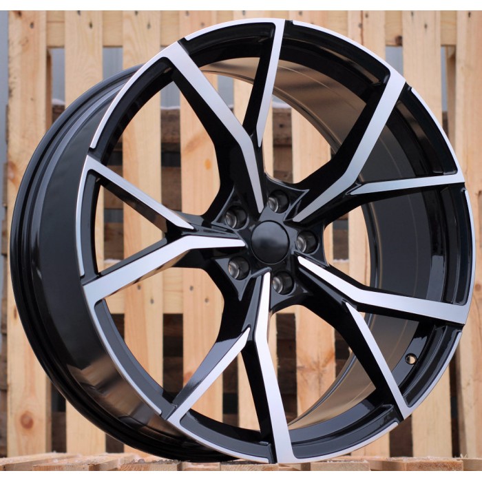 Джанта R19x8  5X112  ET  28  66.6  B5801  (FBX256)  Black Polished (MB)  Fits for VW  (Z6)  (HYBRID FORGED Tuareg)