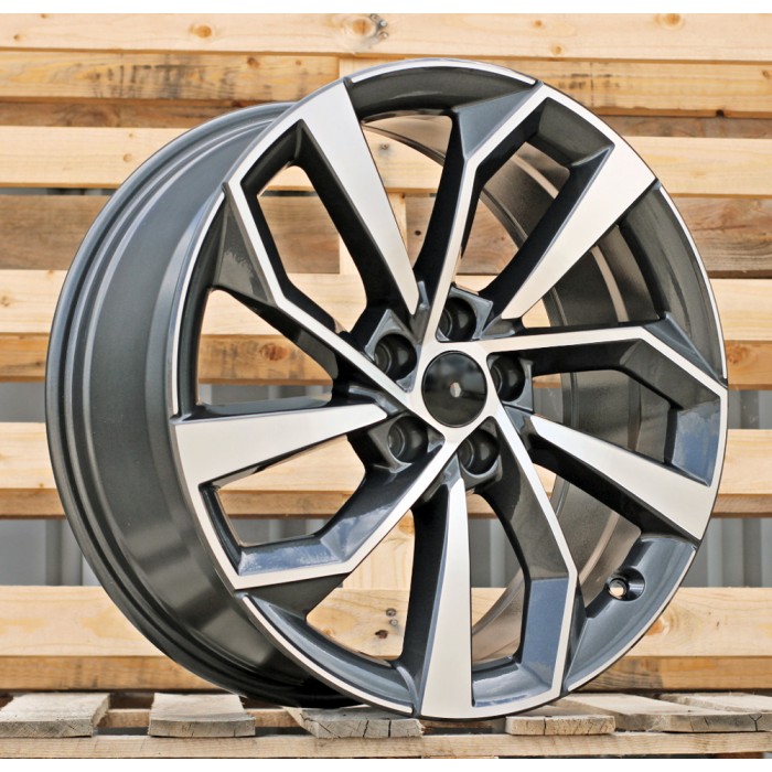 Джанта R19x8  5X112  ET  39  66.5  FBX507  Grey Polished (MG)  Fits for AUD  (P2)  (HYBRID FORGED)