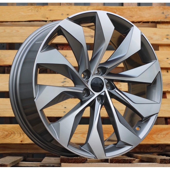 Джанта R19x8  5X112  ET  41  57.1  I1139  Grey Polished (MG)  Fits for SKODA  (Z5)  (Fit for Kodiaq New Model)