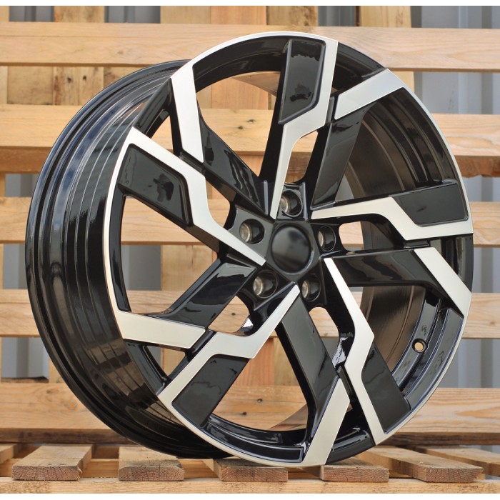 Джанта R19x8  5X112  ET  41  57.1  YF5696  Black Polished (MB)  Fits for SKODA  (S)  (HYBRID FORGED)