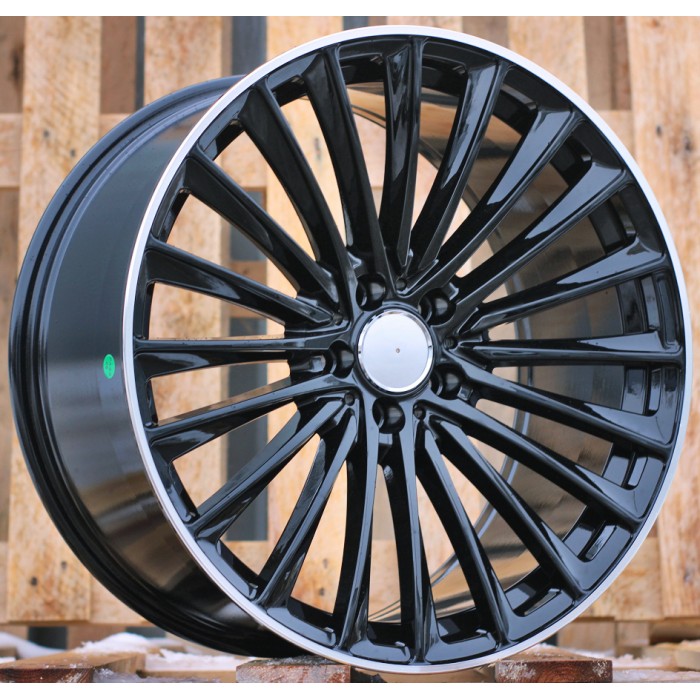 Джанта R19x8  5X112  ET  43  66.6  B5909  Black+Polished Lip (BLPL)  Fits for MER  (K4)  ())