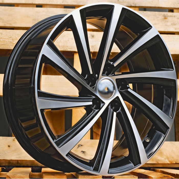 Джанта R19x8  5X112  ET  45  57.1  D2403  (YF1151)  Black Polished (MB)  Fits for SKODA  (K7)  (HYBRID FORGED)