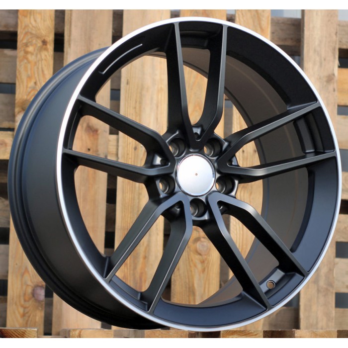 Джанта R19x9  5X112  ET  49  66.6  B5461  Black Half Matt+Polished Lip (BLHMPL)  Fits for MER  (K4)  (Rear+Front)