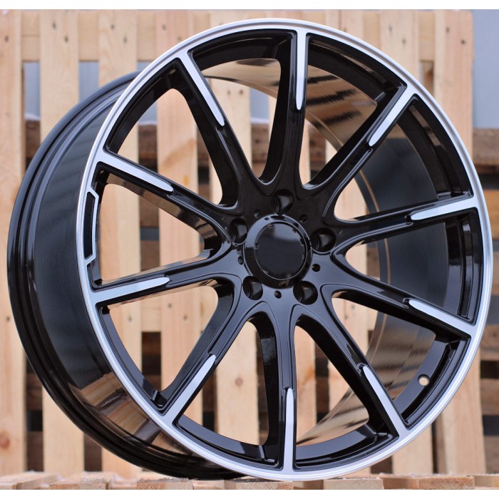 Джанта R20x8.5  5X112  ET  36  66.6  FE236  (IN01016F)  Black Polished (MB)  For MER  (Z3)  (BRAB Style HYBRID FORGED (Rear+Front))