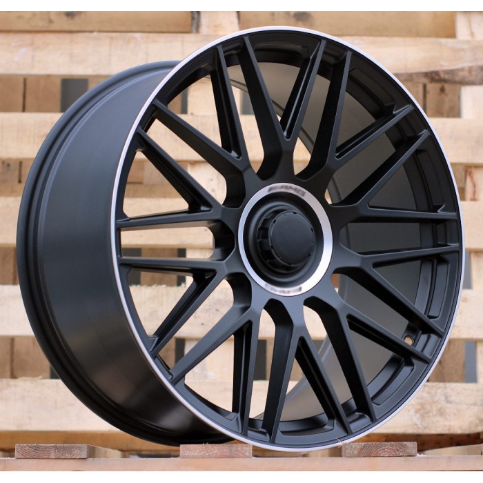 Джанта R20x8  5X112  ET  33  66.6  Y0207  (YF1118)  Black Half Matt+Polished Lip (BLHMPL)  Fits for MER  (P2)  (HYBRID FORGED Rear+Front)